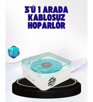 Dekoratif Gece Işıklı Bluetooth Hoparlör – Zaman Pil Ekranlı