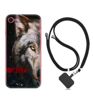 Apple iPhone 5 6 7 8 Plus Se XR Kılıf Boyun Askılı Silikon Wolf Eyes 1758