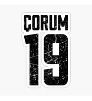 19 ÇORUM Sticker Yapıştırma Oto Etiket 17cm