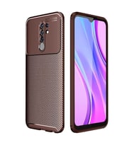 Xiaomi Redmi 9 Kılıf Esnek Soft Karbon Tasarım Legion Serisi (Kahverengi)