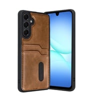 Samsung Galaxy A17 5G Sara Kartvizitli Deri Kılıf - Taba