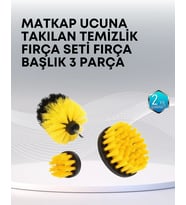 3’Lü Matkap Ucu Temizlik Fırçası Seti Çok Amaçlı