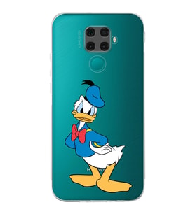 Huawei Mate 30 Lite  Kamera korumalı Kapak Donald Duck Tasarımlı  Şeffaf Kılıf