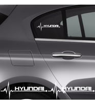Hyundai Coupe İçin Uyumlu Aksesuar Oto Ritim Sticker 2 Adet 20*9 Cm