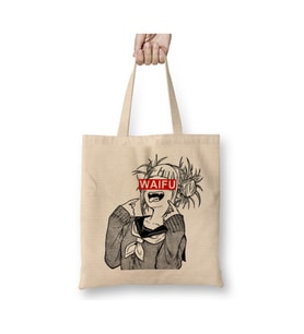 Himiko Toga Waifu Anime Beyaz Bez Çanta Uzun Saplı Alışveriş Çantası Plaj Çantası