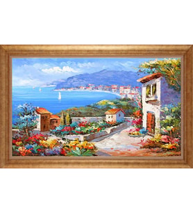 EV İŞYERİ OFİS İÇİN ALTIN ÇERÇEVELİ PASPARTULU TABLO VB673