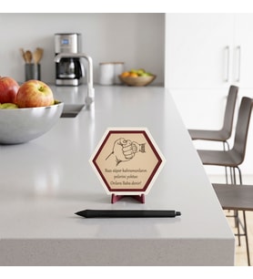 Bazı Süper Kahramanların Pelerinleri Yoktur Onlara Baba Denir Figürlü Masaüstü Süsü Ofis Masanız İçin Seçim 10x10 cm, Pudra