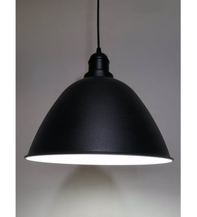 RİOLİGHT RETRO SİYAH İÇİ BEYAZ TEKLİ METAL SARKIT ÇAP:28CM
