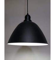 RİOLİGHT RETRO SİYAH İÇİ BEYAZ TEKLİ METAL SARKIT ÇAP:28CM