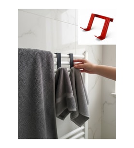 2Lİ Askı Kırmızı Banyo Radyatör Havlu Kurutma Askısı