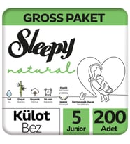 Sleepy Natural Külot Bebek Bezi 5 Beden Gross Paketi 100x2 200 Adet