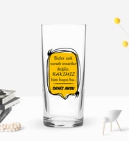 BK Gift Kişiye Özel İsimli DTF Rakı Sözleri Mottolu Rakı Bardağı-11, Arkadaşa Hediye, Sevgiliye Hediye
