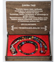 KUTULU 33 LÜ TESBİH BİLEKLİK SETİ ÇAKRA TAŞI