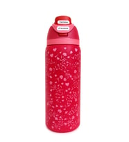 Owala 32 Oz Desenli FreeSip Kapaklı Vakumlu Spor & Outdoor Çelik Termos (Ebru Kırmızı)