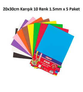 Bigpoint Eva 20x30cm Karışık 10 Renk 1.5mm x 5 Paket