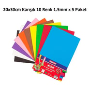 Bigpoint Eva 20x30cm Karışık 10 Renk 1.5mm x 5 Paket