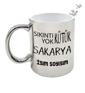 Sakarya Temalı Kişiye Özel İsim ve/veya Fotoğraflı Kupa Bardak No:X025-054 (Gümüş)
