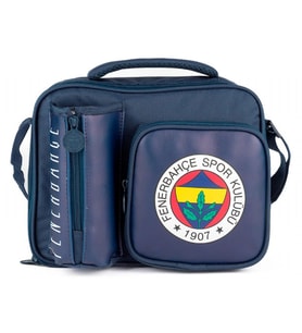 Fenerbahçe Arma Baskılı Erkek Çocuk Suni Deri Matara Cepli Beslenme Çantası - ME25762