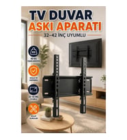 Universal TV Duvar Askı Aparatı 32–42 İnç – 40 kg Taşıma Kapasiteli Çelik Sabitleme Sistemi