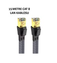 Cat 8 LAN Kablosu –Ethernet Kablosu Örgü Kaplama, Yüksek Hızlı (15 METRE)