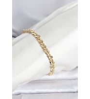 CM 14K Gold Renk Yassı Zincir Model Kadın Bileklik 5886 - EEEEEE1218-3216