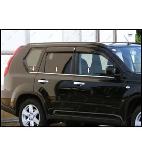 Nissan X-Trail Krom Cam Çıtası 6 prç. 2007-2014 Arası P.Çelik