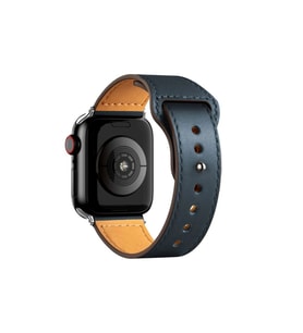 Northcity Apple Watch 38mm ile Uyumlu Kr415 Luaz Deri Kordon - Lacivert