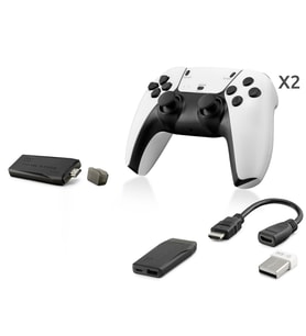 Retro Oyun Stick Hdmi Çift Gamepad Seti 2.4G Kablosuz - Beyaz HD331