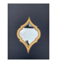 Dekoratif Polyester Damla Tekli Ayna Gold