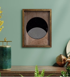 BK Home Modern Art Tasarımlı Doğal Masif Ahşap Çerçeveli Tablo-1
