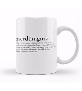 Merdümgiriz Kelime Kupa Bardak Porselen