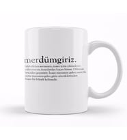 Merdümgiriz Kelime Kupa Bardak Porselen