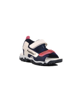 24-410-F Lacivert-Beyaz-Kırmızı Çocuk Sandalet