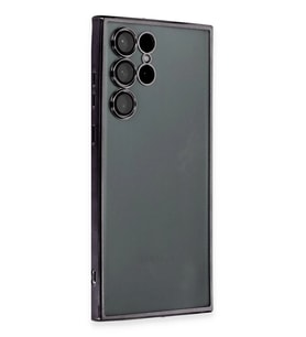 Galaxy S22 Kılıf Lensli Silikon - Siyah
