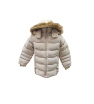 Life For Moda Kız Çocuk İçi Peluş Astarlı Çıkarılabilir Kapüşonlu Su Geçirmez Mont Kaban 3021 (Krem)