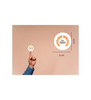 Eid Mubarak Etiketi Turuncu Renkli Ramazan Kurban Bayram Çıkartmaları 3 Cm (95 ADET)