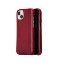 Bouletta Apple iPhone 15 Plus Uyumlu Deri Arka Kapak F360 V4EF (Kırmızı)