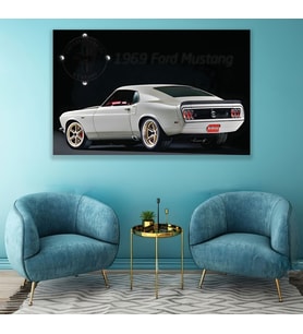 1969 Ford Mustang Kanvas Tablo