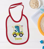 BK Kids Kişiye Özel İsimli Kırmızı Bebek Mama Önlüğü-37