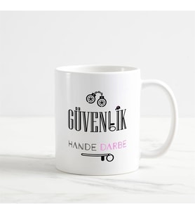 Güvenlik Kupa Bardak (2. Tasarım) (Beyaz)