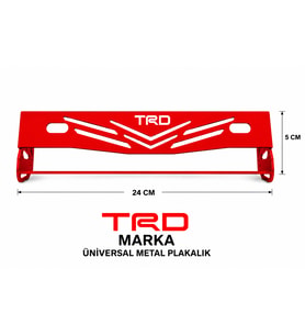 TRD Marka Universal Metal Plakalık – Kırmızı