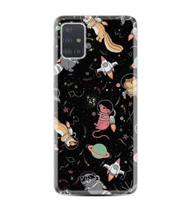 Samsung a71 A72 A73 A7 A9 2018 C7 C9 Kılıf Desenli Silikon Planet Animals 1771