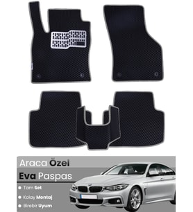 BMW 4 SERİSİ F36 XDRİVE (2014-2020) Uyumlu EVA Paspas Tam Set–Araca Özel,Su Geçirmez