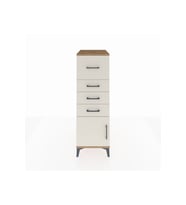 Kronos Dolap 4 Çekmeceli Tek Kapaklı 44x59x134 Çam-Aytaşı