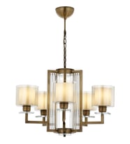AVONNI AV-60190-5E Eskitme Kaplama Modern Avize E27 Metal Cam 70cm