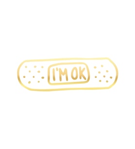 İm Ok Yarabandı Sticker17x17 Cm Gold