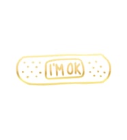 İm Ok Yarabandı Sticker17x17 Cm Gold