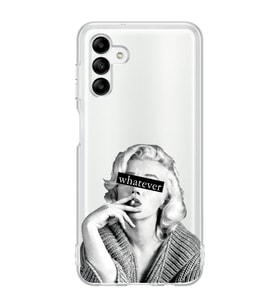 Samsung Galaxy A04S Uyumlu Marilyn Monroe Desenli Şeffaf Telefon Kılıfı