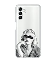 Samsung Galaxy A04S Uyumlu Marilyn Monroe Desenli Şeffaf Telefon Kılıfı