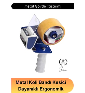 #BantKes Dayanıklı Metal Koli Bant Kesici Makine Ergonomik Saplı Keskin Bıçaklı Ayarlı Paketleme Apa